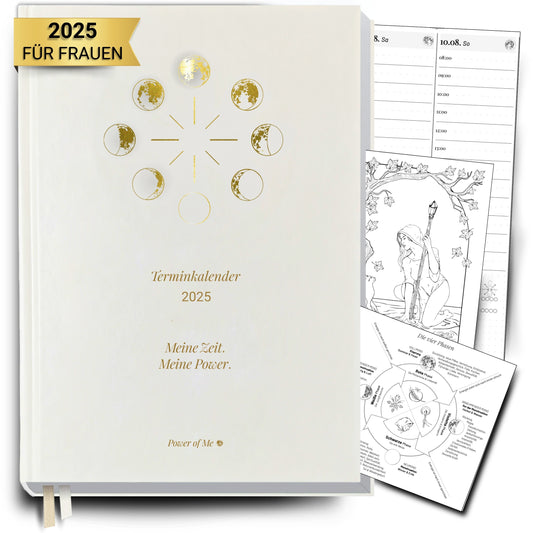 Terminkalender für Frauen 2025 "Meine Zeit. Meine Power." (25x18cm)